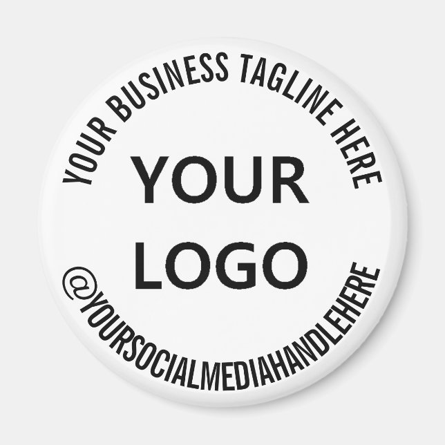 Íman Logotipo comercial personalizado Empresa Linha de  (Frente)