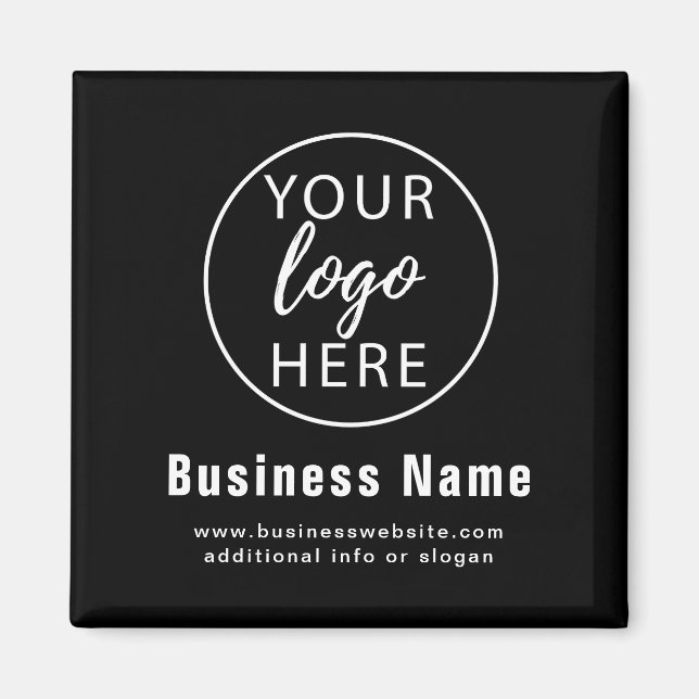 Íman Logotipo Comercial Personalizado Moderno Simples (Frente)