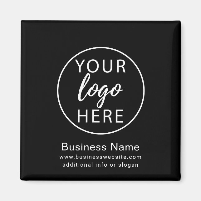 Íman Logotipo Comercial Personalizado Simples (Frente)