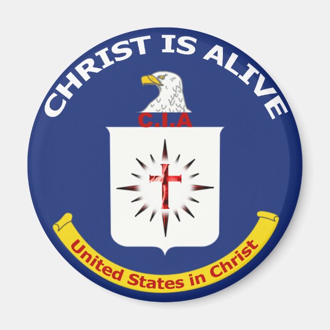 Íman Logotipo "Cristo Vivo" da CIA (Frente)