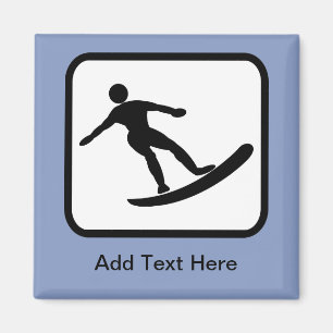 Íman Logotipo customizável do surfista