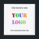 Íman Logotipo da empresa e Promocional de texto Magnéti<br><div class="desc">Cores e fontes personalizadas - Magnet com o logotipo da sua empresa e Promocional de texto Magnets / Gift personalizado para empresas - Adicione seu logotipo / imagem e texto / informações - Redimensione e mova os elementos com a ferramenta de personalização. Escolha / adicione sua cor de fundo favorita!...</div>