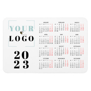 Íman Logotipo da empresa no calendário 2023 Magnet para