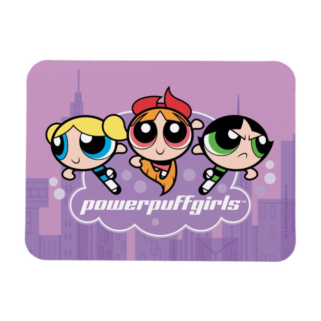 Íman Logotipo da equipe de garotas Powerpuff (Horizontal)