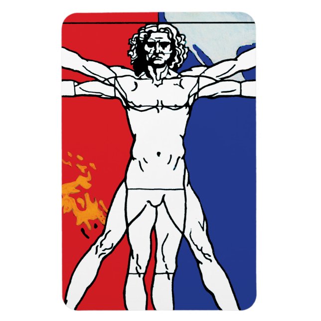 Íman Logotipo da Missão Skylab 2 Vitruvian Man (Vertical)