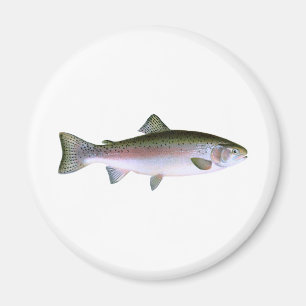 Íman Logotipo da pesca da truta de arco-íris da truta