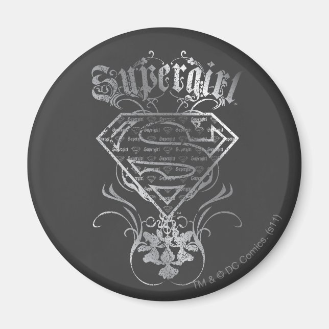 Íman Logotipo da Supergirl Silver (Frente)