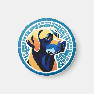 Íman Logotipo de Cabeça de Cachorro Geométrico