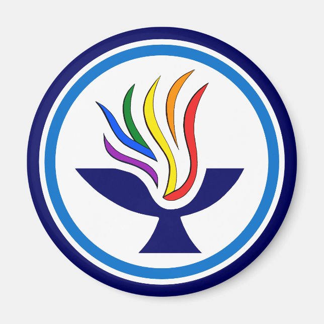 Íman Logotipo de Chalice Flaming TVUUC (Frente)