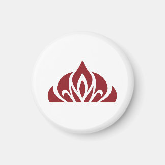 Íman logotipo de chama vermelha em ímã