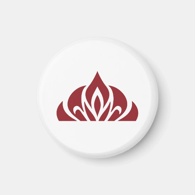 Íman logotipo de chama vermelha em ímã (Frente)