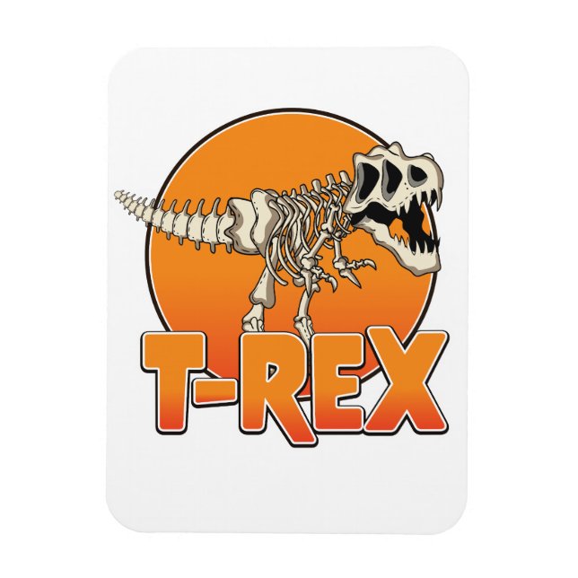 Íman logotipo de desenho animado T-REX (Vertical)