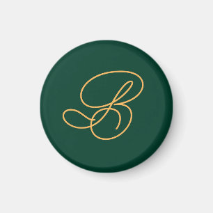 Íman Logotipo de Empresa Marcas Monograma Inicial Verde