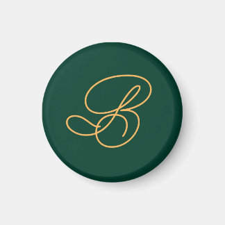 Íman Logotipo de Empresa Marcas Monograma Inicial Verde