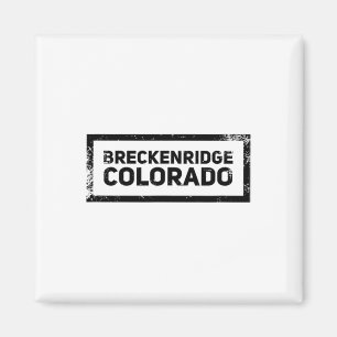 Íman Logotipo de esqui de montanha vintage Breckenridge