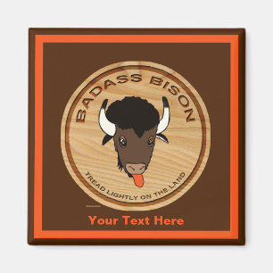 Íman Logotipo de Fazenda Badass Bison