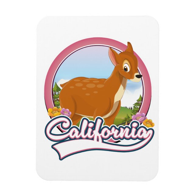 Íman logotipo de férias de veado da Califórnia (Vertical)