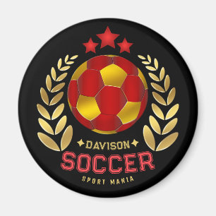 Íman Logotipo de Futebol Nome Personalizado