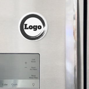 Íman Logotipo de Marca Preto e Branco de Promoção Corpo
