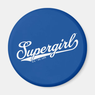 Íman Logotipo de nome completo da Supergirl Baseball
