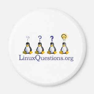 Íman Logotipo de perguntas do Linux
