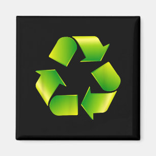 Íman Logotipo de reciclagem Símbolo de reciclagem Dia d