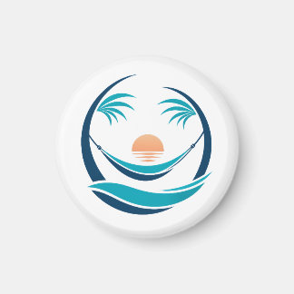 Íman Logotipo de Rede Luxuosa de Pôr do Sol