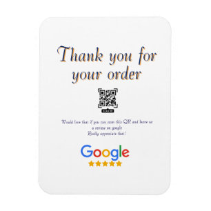Íman logotipo de revisão de negócios do Google Scan QR 