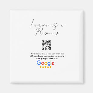Íman logotipo de revisão de negócios do Google Scan QR