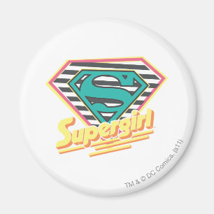 Íman Logotipo de Supergirl Striped