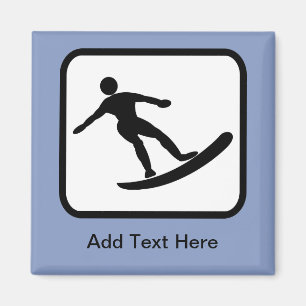 Íman Logotipo de Surfer Personalizável