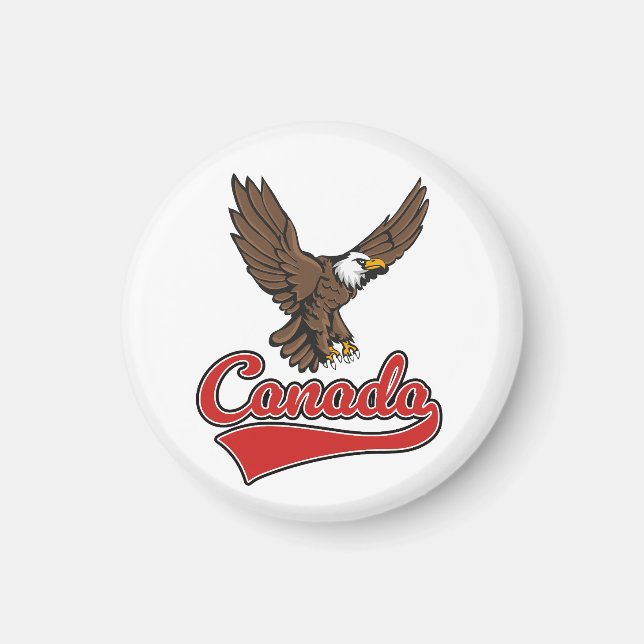 Íman logotipo de viagem Canadá (Frente)