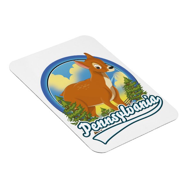 Íman logotipo de viagem da Pensilvânia (Lado Direito)