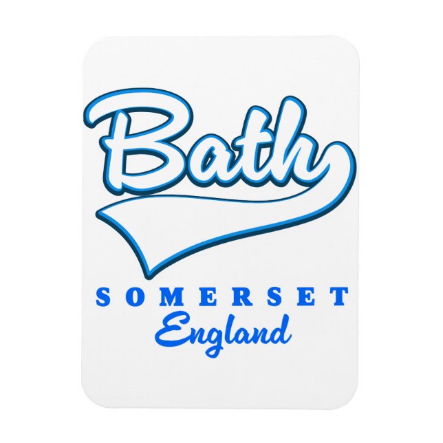 Íman logotipo de viagem de Bath Somerset (Vertical)