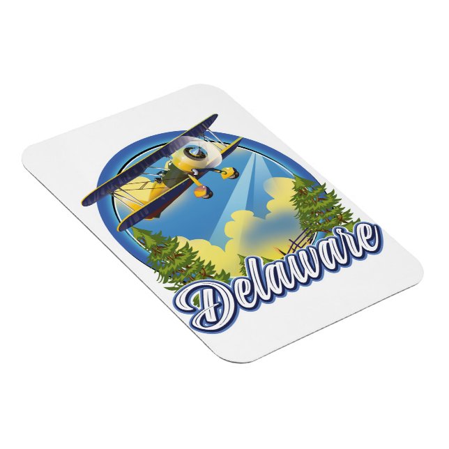 Íman logotipo de viagem de Delaware (Lado Direito)