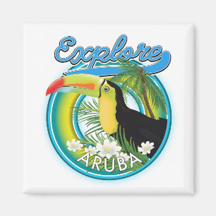 Íman Logotipo de viagem Explore Aruba