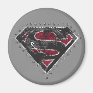 Íman Logotipo Distante da Supergirl Preto e Vermelho