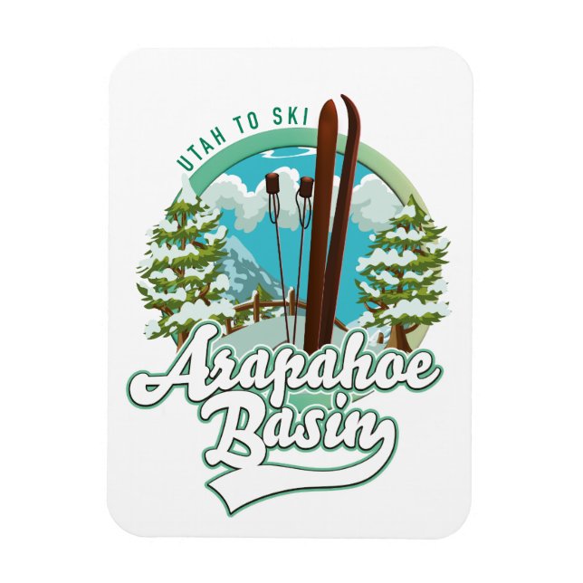 Íman logotipo do Arapahoe Basin Utah ski (Vertical)