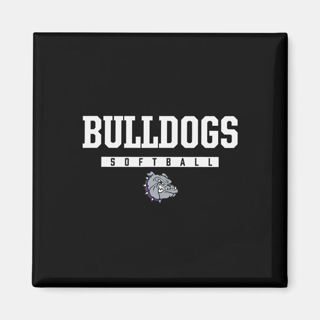 Íman Logotipo do Brownsburg Bulldogs Softll Hs  (Frente)
