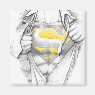 Íman Logotipo do Chest Superman esboçado