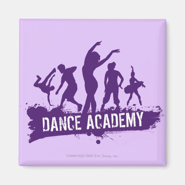 Íman Logotipo do Dance Acadmey Dancer Silhouettes (Frente)