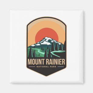Íman Logotipo do emblema do Monte Rainier National Park