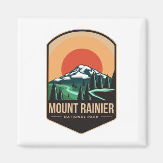 Íman Logotipo do emblema do Monte Rainier National Park