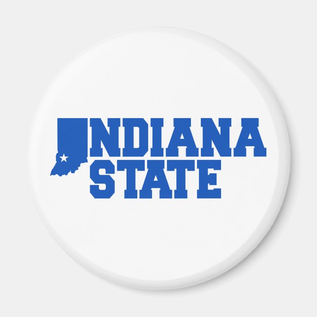 Íman Logotipo do Estado de Indiana (Frente)