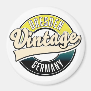 Íman Logótipo do estilo de vintage Dresden
