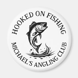 Íman Logotipo do Hooked On Fishing, Clube de Pesca Pers