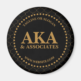 Íman Logotipo do Monograma da Empresa Trellis Dourada P