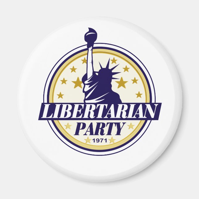 Íman logotipo do partido libertário (Frente)