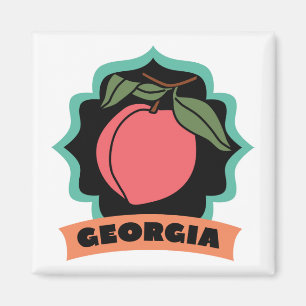 Íman Logotipo do pêssego de Geórgia
