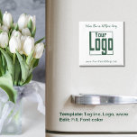 Íman Logotipo do promocional Linha do Site Florista Ver<br><div class="desc">Logotipo do promocional Tagline do website Florist Verde - Faça sua empresa floral se destacar com nossa imã de geladeira de compro florista quadrada. Este modelo personalizável, com o slogan encantador "Onde as flores contam sua história", fornece uma canvas única para mostrar sua identidade de marca. Personalize este ímã com...</div>